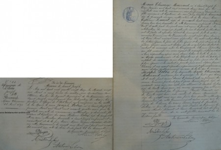 Mariage Joseph Lebon et Marie Clémence MUSSARD parents de mémé et tonton LEBON